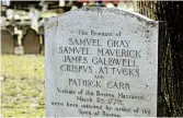  ?? STEVEN SENNE/AP ?? Crispus Attucks, a black man, was the first person killed by British troops during the Boston Massacre in 1770.