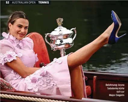  ?? ?? Belohnung: Aryna Sabalenka kürte sich zur Major-Siegerin
