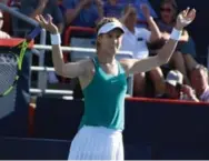  ?? STEPHANIE MYLES ?? Eugenie Bouchard at the Rogers Cup last year. She will try to own her home-country demons at this year’s tournament.