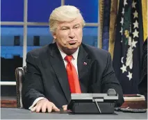  ?? WILL HEATH/NBC ?? Alec Baldwin has been playing Donald Trump on Saturday Night Live for more than a year. Afterward, the actor says, he needs a shower. “I go home and I scrub it off.”