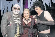  ?? Picture: DAVID DETTMANN ?? HALLOWEEN QUEEN: Guests went to town with their costumes for the Howl-O-Ween party held at Chicky’s Yard on Saturday, with, from left, Derek Crawford, Jennifer Lindridge and Robert ‘Frank’n’Furter’ Campbell among them