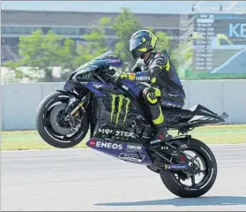  ?? FOTO: PEP MORATA ?? Valentino Rossi continuará con el Yamaha SIC Petronas, con material oficial