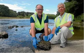  ?? KAVINDA HERATH/STUFF (FILE PHOTO) ?? Co-chairmen of the Waiau Rivercare Group Paul Marshall and Peter Horrell at the Tuatapere Scenic Reserve.