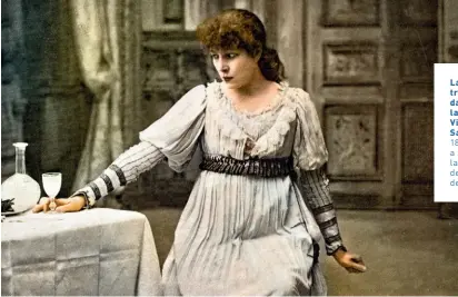  ?? ?? La tragédienn­e dans Tosca, la pièce de Victorien Sardou, en 1899, qui a inspiré la création de l’opéra de Puccini.