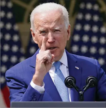  ??  ?? President Joe Biden in the Rose Garden at the White House; Chancellor Rishi Sunak, and HMS Valiant, one of the UK’S nuclear submarines