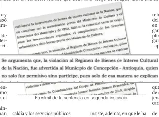  ?? ?? Facsímil de la sentencia en segunda instancia.