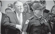  ?? Erin Schaff / New York Times ?? CIA chief Mike Pompeo is nominee for secretary of state, but his confirmati­on is turning into a tight battle in which at least one GOP senator is opposed.