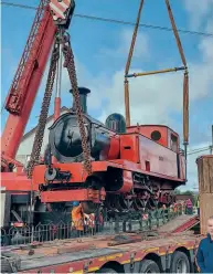  ?? NIALL MCCAUGHAN ?? Drumboe is craned into position at Donegal Town on October 9.