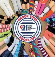  ?? [GRAPHIC PROVIDED] ?? Supporters of World Down Syndrome Day are encouraged to wear crazy socks on March 21.