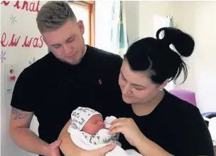  ??  ?? New arrival Logan Foley with parents Shane and Kinga