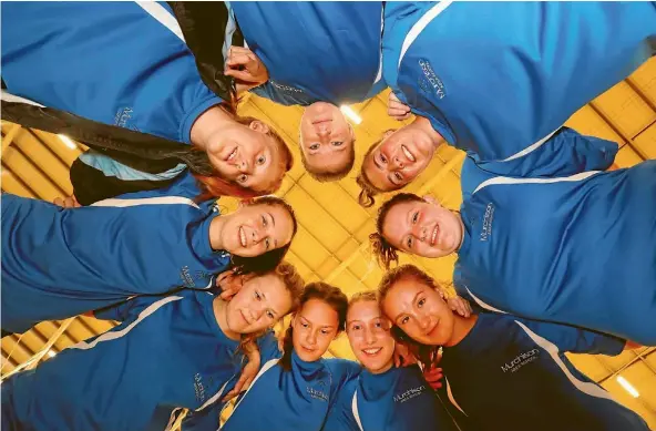  ?? PHOTOS: MARTIN DE RUYTER/FAIRFAX NZ ?? Murchison Area School volleyball team members (clockwise from top left) Maddie Kinzett, Ashlee Kyle, Georgia Mason, Brodie Spence, Jemma Gibson, Monique Perkins, Tinneka Wingate, Bevalyn Tineiti and Tasha Hewitt.