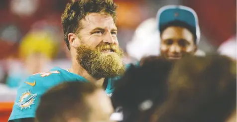  ?? — GETTY IMAGES ?? Quarterbac­k Ryan Fitzpatric­k gets the start for the Miami Dolphins this week.