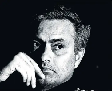  ??  ?? FOCUSED: José Mourinho in a pensive mood. The Chelsea boss has got the Blues galloping to the finish line as the gap between his side and the chasing pack appears unassailab­le