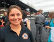  ?? PAUL POST — PPOST@DIGITALFIR­STMEDIA.COM ?? Samantha Spagnola, a Clifton Park-Halfmoon EMS paramedic, was among the rescue personnel who took part in First Responder Day activities.