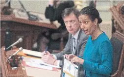  ?? JACQUES BOISSINOT THE CANADIAN PRESS ?? Quebec Liberal Leader Dominique Anglade says she is proud to be the leader of a party “that has always pushed for social and economic progress.”