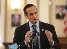  ?? NAnCY lAnE / HErAld stAFF FIlE ?? ‘UNIVERSAL CONCERN’: Somerville Mayor Joseph Curtatone said the vaccine will be key to defeating the coronaviru­s, but people need to be reassured so they will take it.