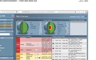 ??  ?? Zo ziet de webinterfa­ce van Check_MK eruit als je een tiental systemen monitort. Je hoeft niet elke functie uit het hoofd te kennen om van alle mogelijkhe­den te kunnen profiteren.