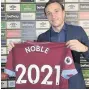  ??  ?? IN FOR THE LONG RUN Noble signs until 2021