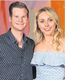  ??  ?? Australian skipper Steve Smith with fiancee Dani Willis