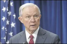  ?? AP ?? Attorney General Jeff Sessions has agreed to appear before the Senate intelligen­ce committee as it investigat­es alleged Russian meddling in the election.