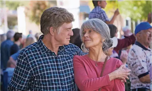  ??  ?? Jane Fonda und Robert Redford in dem neuen Film „Unsere Seelen bei Nacht“.