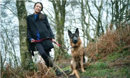  ?? ?? Unusual hours: Joanna Cannon and her much-loved dog, Lewis. Photograph: David Rose/The Observer