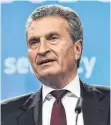  ?? FOTO: AFP ?? Günther Oettinger