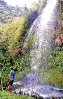  ??  ?? Fayyaka Waterfalls in Favarey Village offers a cold shower after a long hike.