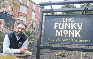  ?? ?? The Funky Monk luxury serviced apartments in Durham from the Ramside Estate Group. Operations manger Charlie Eedle.