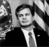  ?? ANDREW HARNIK/AP ?? President Donald Trump has full confidence in FBI Director Chris Wray, Trump’s adviser, Marc Short, said.