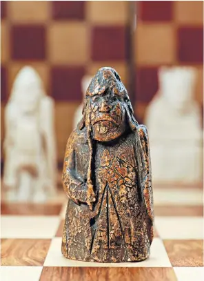  ??  ?? The medieval Lewis Chessman had been kept in a drawer for the past 50 years