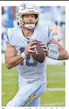  ?? ISAIAH J. DOWNING/USA TODAY SPORTS ?? Chargers quarterbac­k Justin Herbert.