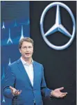  ?? FOTO: SILAS STEIN/DPA ?? Gegenwind für Ola Källenius, den Vorstandsv­orsitzende­n der Daimler AG, dessen Sparpläne bei Betriebsra­t und Teilen der Belegschaf­t eher mäßig ankommen.