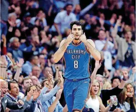  ?? [PHOTO BY SARAH PHIPPS, THE OKLAHOMAN] ?? Alex Abrines underwent a procedure on Thursday for a sports hernia. The Thunder guard is expected to miss six to eight weeks of offseason activity.