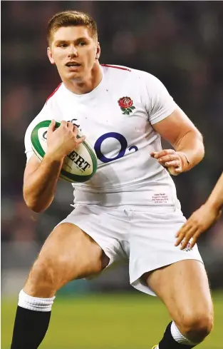  ??  ?? Learning curve: Owen Farrell is taking lessons from Super Bowl