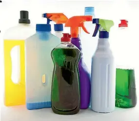  ?? PHOTO: 123RF ?? Volatile organic compounds, used to enhance cleaning products, can be harmful.