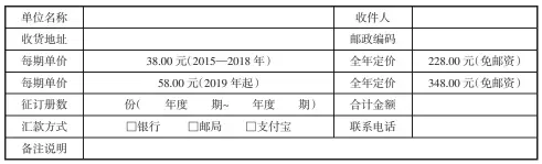  ??  ?? 《科学教育与博物馆》征订回执