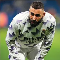  ?? AP ?? Benzema, durante el calentamie­nto ante el Shakhtar.