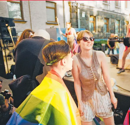  ?? ?? El último desfile del Orgullo en Kiev fue uno de los más grandes de Ucrania