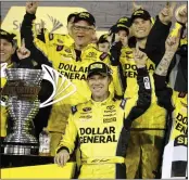  ?? TERRY RENNA – THE ASSOCIATED PRESS FILE PHOTO ?? Matt Kenseth, center, who compiled 39Cup victories, was elected to the NASCAR Hall of Fame on Wednesday.