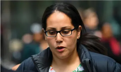  ?? Photograph: James Ross/AAP ?? Lydia Abdelmalek, who was convicted of stalking in 2019, must now serve two years and eight months before she will be eligible for parole.