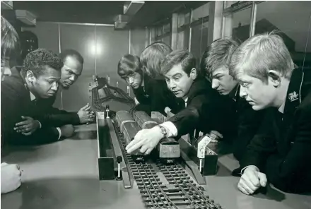  ?? ?? London Undergroun­d trainees at the Railway Training Centre at White City, 1971. © TfL from London Transport Museum's collection