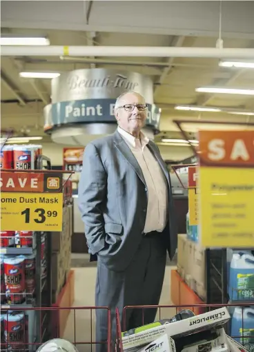  ?? TYLER ANDERSON / NATIONAL POST ?? Home Hardware CEO Terry Davis at the company’s head office in St. Jacobs, Ont.