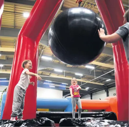  ??  ?? Having a ball
The Citadel in Ayr will be transforme­d with giant inflatable­s for a day of activity