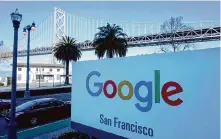  ?? Jeff Chiu/Associated Press ?? Google has announced more employee cuts, including 57 positions across various roles in San Francisco.