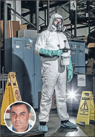  ?? Photo: CHRIS SKELTON/FAIRFAX NZ ?? Paul Pritchard, of Christchur­ch, was a crime scene cleaner for 30 years. Now he trains them at Cleaning Systems HQ in Auckland.