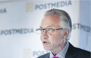  ?? PETER J THOMPSON/FILES ?? While the growth in digital ad revenue is promising, Paul Godfrey, chief executive of Postmedia, says it is “much smaller than our legacy print revenue and as such it needs time to grow.”