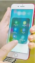 ??  ?? An Apple Smartphone with iOS 11.