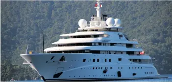  ?? Photo: Zimbio ?? Superyacht Topaz is owned by Sheikh Mansour.