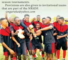  ?? Photo: Contribute­d ?? Sweet victory… Otjinene-based Okauua Rovers clinched the football title in the TopTwo competitio­n.